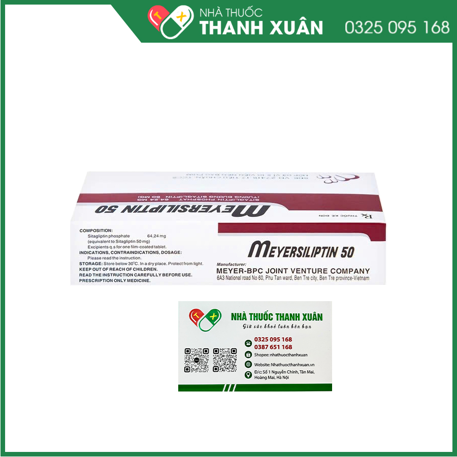 Meyersiliptin 50 thuốc điều trị đái tháo đường tuýp 2